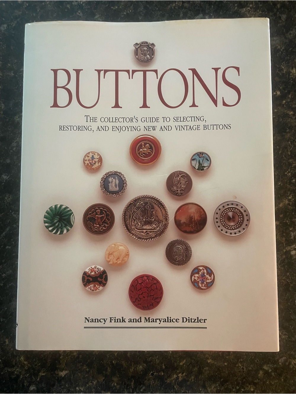 Buttons Collector's Guide Book - White Cover with Multicolor Buttons